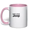 Чашка с цветной ручкой Jeep one love Нежно розовый фото