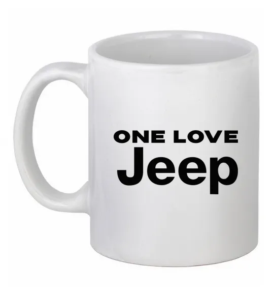 Чашка керамическая Jeep one love Белый фото