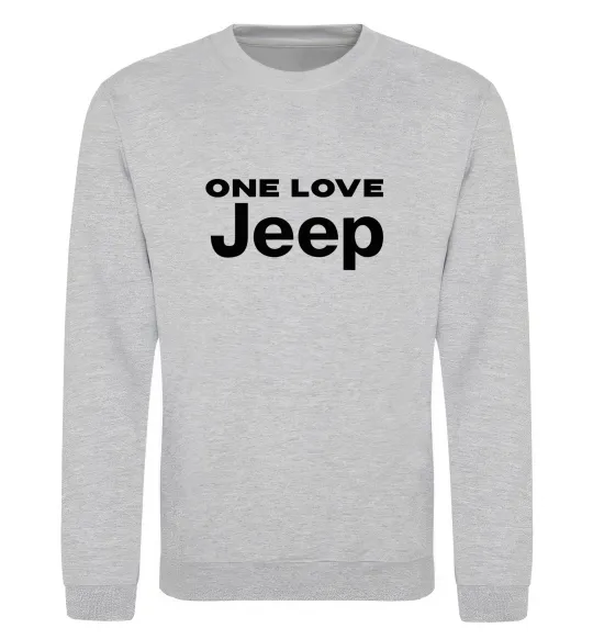 Свитшот Jeep one love Серый меланж фото