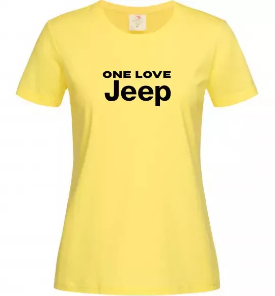 Женская футболка Jeep one love Лимонный фото