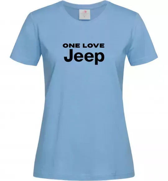Женская футболка Jeep one love Голубой фото