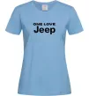 Женская футболка Jeep one love Голубой фото