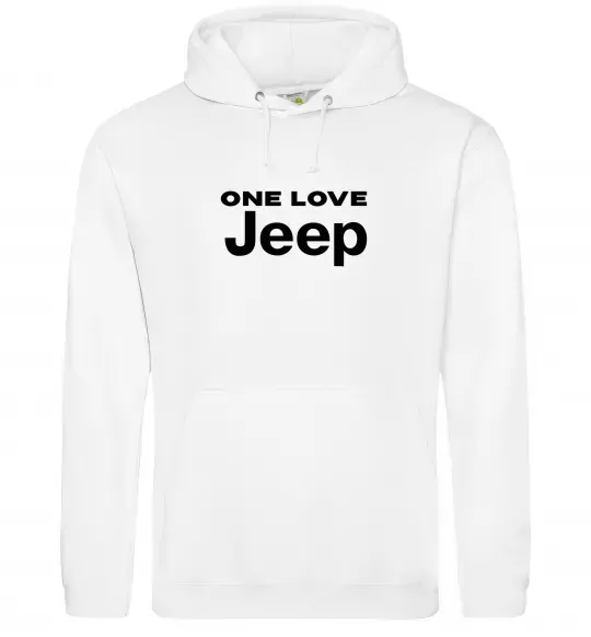 Женская толстовка (худи) Jeep one love Белый фото