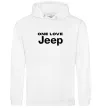 Женская толстовка (худи) Jeep one love Белый фото