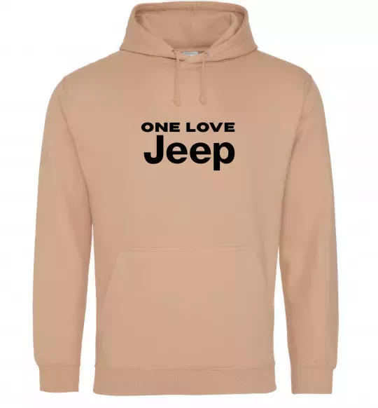 Женская толстовка (худи) Jeep one love Песочный фото