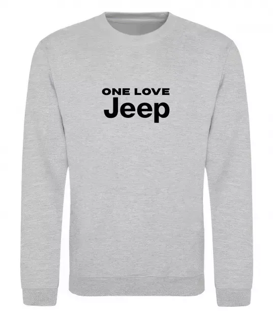Свитшот Jeep one love Серый меланж фото