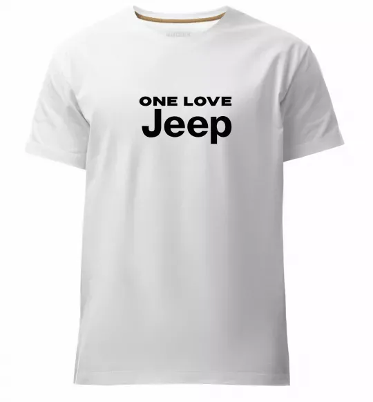 Чоловіча преміум футболка Jeep one love Білий фото