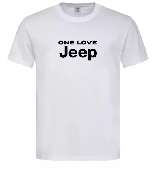 Мужская футболка Jeep one love Белый фото