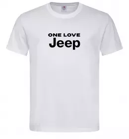 Мужская футболка Jeep one love Белый фото