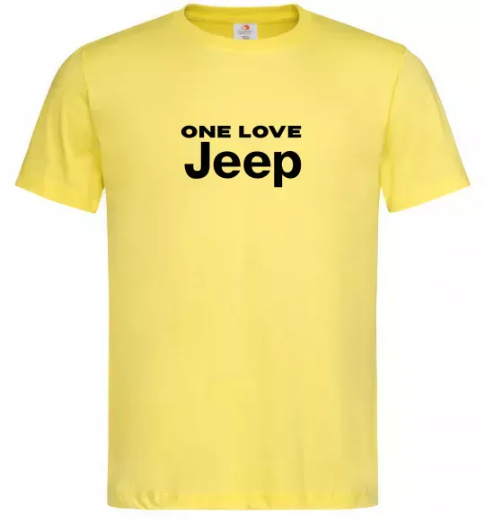 Мужская футболка Jeep one love Лимонный фото