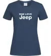 Женская футболка Jeep one love Темно-синий фото