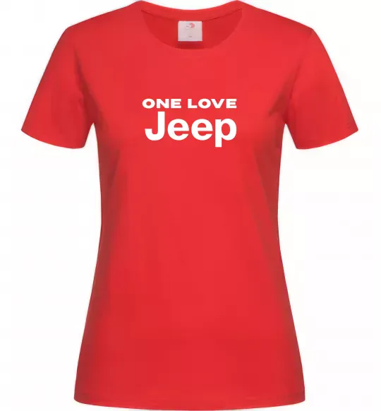 Женская футболка Jeep one love Красный фото
