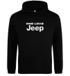 Мужская толстовка (худи) Jeep one love Черный фото