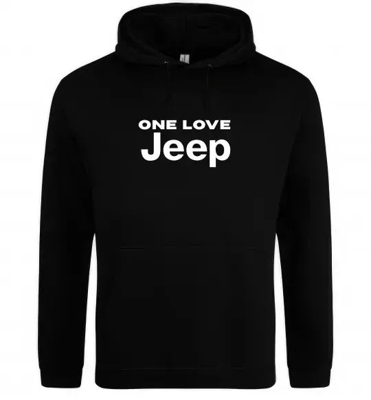Женская толстовка (худи) Jeep one love Черный фото