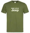 Мужская футболка Jeep one love Оливковый Мужская футболка Jeep one love Оливковый фото