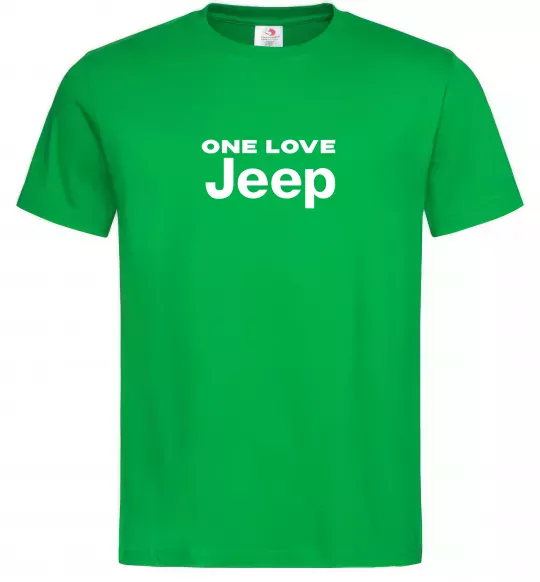 Мужская футболка Jeep one love Зеленый фото