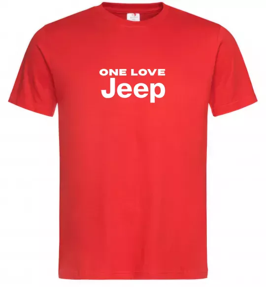 Мужская футболка Jeep one love Красный фото