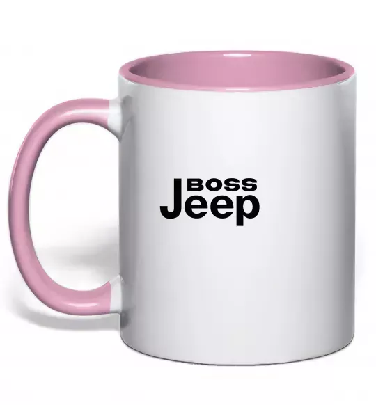 Чашка с цветной ручкой Boss Jeep Нежно розовый фото