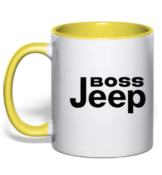 Чашка з кольоровою ручкою Boss Jeep Сонячно жовтий фото
