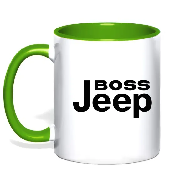 Чашка з кольоровою ручкою Boss Jeep Зелений фото