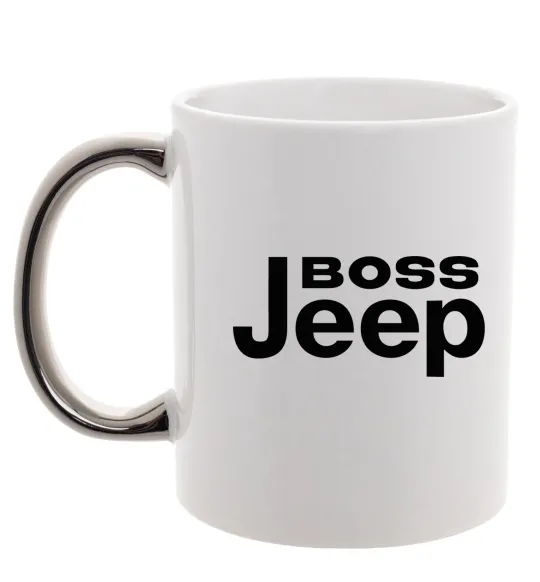 Чашка з кольоровою ручкою Boss Jeep Срібло фото