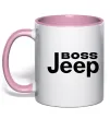 Чашка з кольоровою ручкою Boss Jeep Ніжно рожевий фото