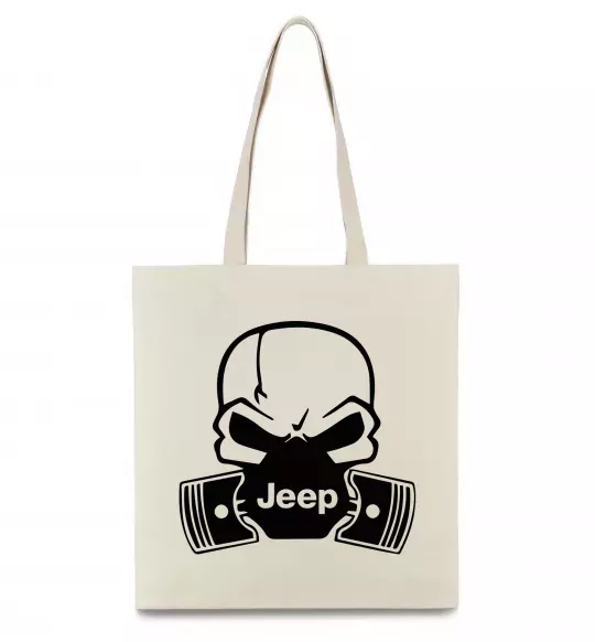 Еко-сумка Jeep skull Бежевий фото