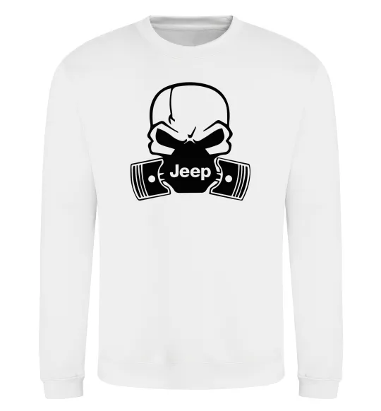 Світшот Jeep skull Білий фото