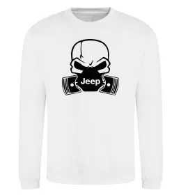 Свитшот Jeep skull Белый фото