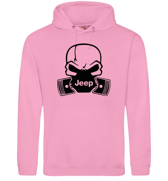 Мужская толстовка (худи) Jeep skull Розовый фото