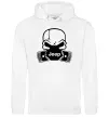 Мужская толстовка (худи) Jeep skull Белый фото