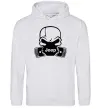 Женская толстовка (худи) Jeep skull Серый меланж фото