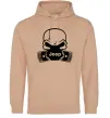Женская толстовка (худи) Jeep skull Песочный фото