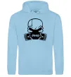 Женская толстовка (худи) Jeep skull Голубой фото