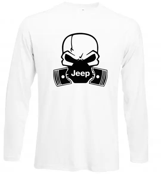 Лонгслив Jeep skull Белый фото