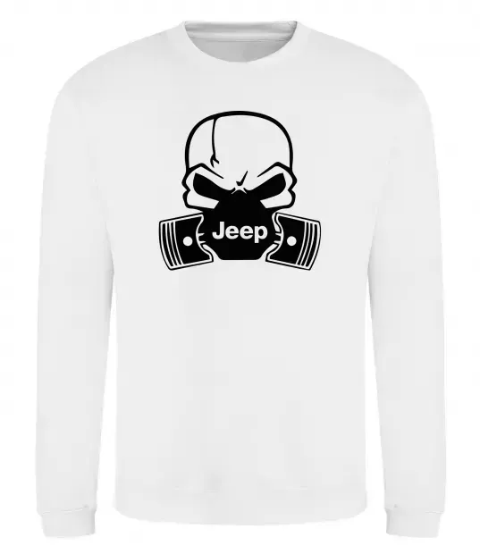 Світшот Jeep skull Білий фото