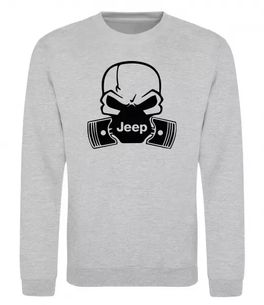 Світшот Jeep skull Сірий меланж фото
