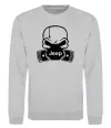 Світшот Jeep skull Сірий меланж фото