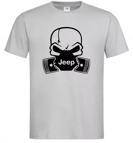 Чоловіча футболка Jeep skull Сірий фото