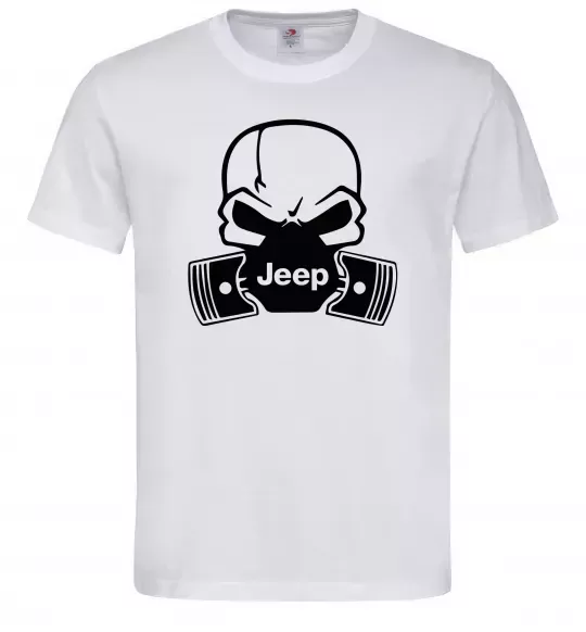 Чоловіча футболка Jeep skull Білий фото