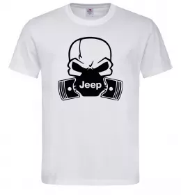Мужская футболка Jeep skull Белый фото