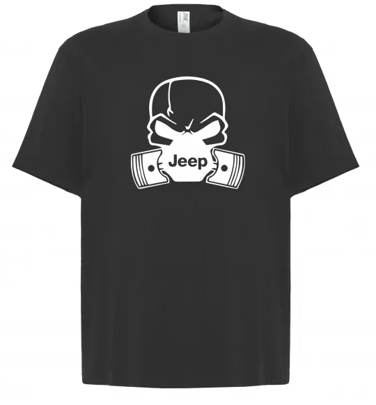 Футболка Оверсайз Jeep skull Черный фото