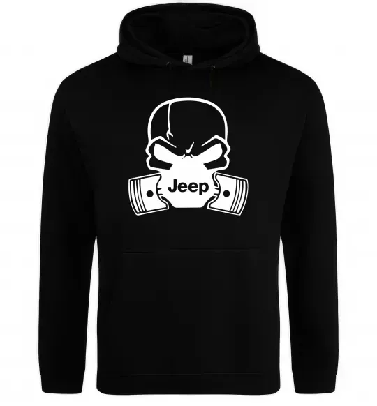 Женская толстовка (худи) Jeep skull Черный фото