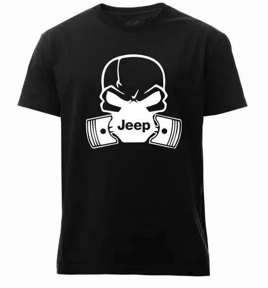 Мужская премиум футболка Jeep skull Черный фото