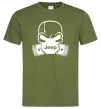Чоловіча футболка Jeep skull Оливковий фото