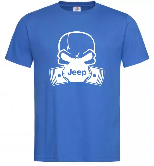 Чоловіча футболка Jeep skull Яскраво-синій фото