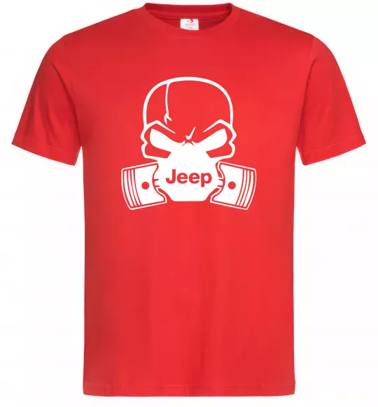 Чоловіча футболка Jeep skull Червоний фото