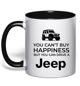 Чашка з кольоровою ручкою You can drive a Jeep