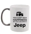 Чашка с цветной ручкой You can drive a Jeep Серебро фото