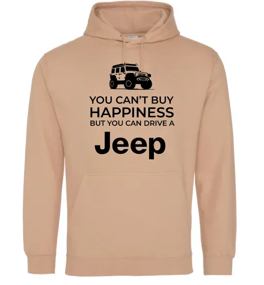 Женская толстовка (худи) You can drive a Jeep Песочный фото